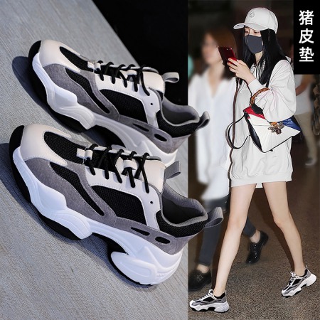 Fashion Women's Spring New Thick-Soled Breathable Smart Smoked Sports Casual Shoes Womens Trend